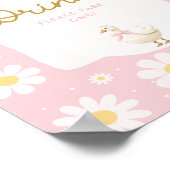 ピンク間抜けガチョウとデイジードリンクバー標識 ポスター (角)