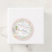 ピンク間抜けガチョウフローラギンガムベビーシャワーの好意 フェイバータグ (インサイチュ)