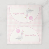 ピンク間抜けグースガースガールバースデーパーティー食べ物テント プレイスカード (外部開封)