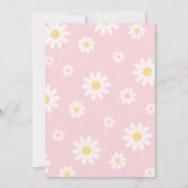 ピンク間抜けグースガースガールベビーシャワー招待状 招待状 (裏面)