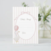 ピンク間抜けグースタイムカプセルカード 招待状 (スタンド正面)