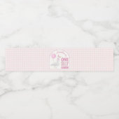 ピンク間抜けグースバルーン誕生日 ペットボトルラベル (シングルラベル)