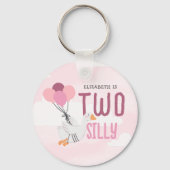 ピンク間抜けツガチョウ第2回バースデーパーティーのお願い キーホルダー (裏面)