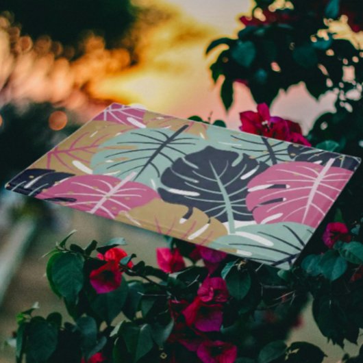 ピンク離れとブルーのトロピカルパーム | 装飾的 カッティングボード