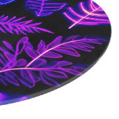 ピンク離れと紫の色合いのネオン カッティングボード (角)