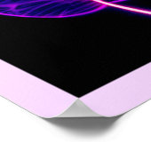 ピンク離れと紫の色合いのネオン ポスター (角)