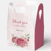 ピンク離れの花は結婚緑 フェイバーボックス (見開き)