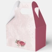 ピンク離れの花は結婚緑 フェイバーボックス (裏面)