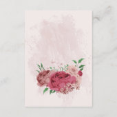 ピンク離れの花は結婚詳細 エンクロージャーカード (裏面)