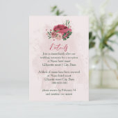 ピンク離れの花は結婚詳細 エンクロージャーカード (スタンド正面)