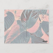 ピンク離れボタニカルポスカーカスタマイズド() ポストカード (裏面)