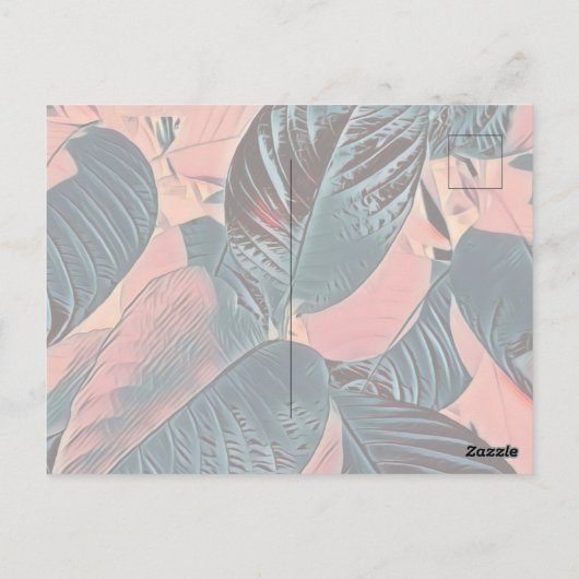 ピンク離れボタニカルポスカーカスタマイズド() ポストカード (裏面)