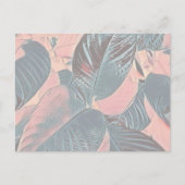ピンク離れボタニカルポスカーカスタマイズド() ポストカード (正面)