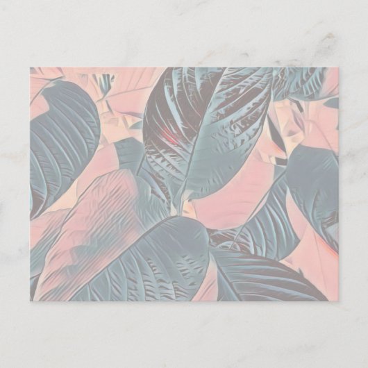 ピンク離れボタニカルポスカーカスタマイズド() ポストカード (正面)