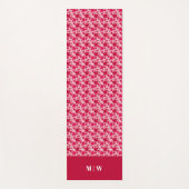 ピンク離れ色の背景にカエデの色 – 赤 ヨガマット (正面)