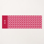 ピンク離れ色の背景にカエデの色 – 赤 ヨガマット (正面(横))