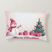 ピンク雪だるま アクセントクッション (裏面)