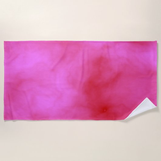 ピンク雲 ビーチタオル (正面)
