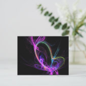 ピンク電気フラクタル ポストカード (スタンド正面)