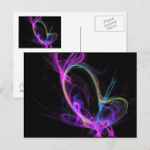 ピンク電気フラクタル ポストカード (正面/裏面)