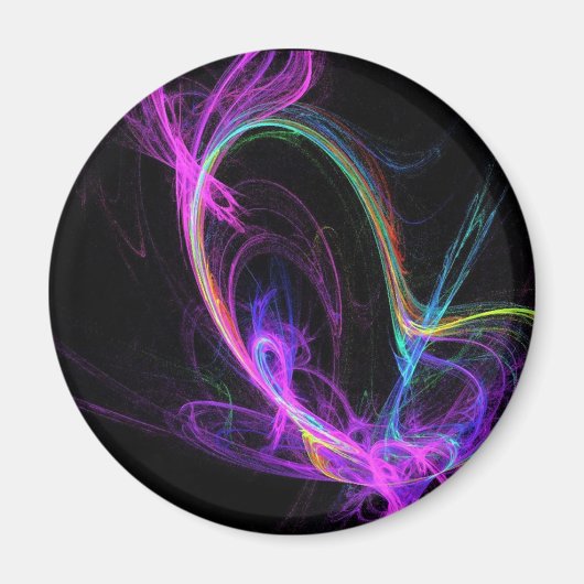 ピンク電気フラクタル マグネット (正面)