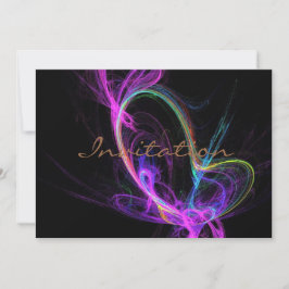 ピンク電気フラクタル 招待状