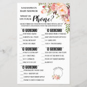 ピンク電話のシャワーゲームカードの内容 チラシ (正面)