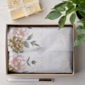 ピンク青銅牡丹の斑点のあるティッシュペーパー 薄葉紙 (ギフト)