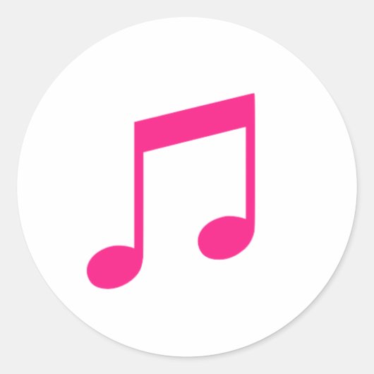 ピンク音楽 ラウンドシール (正面)