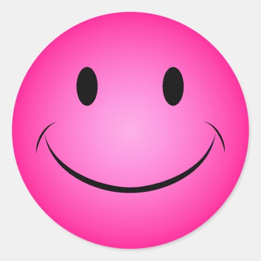 ピンク顔シール ラウンドシール (正面)