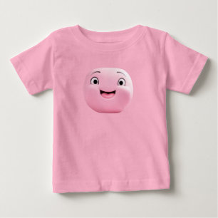 ピンク顔 ベビーTシャツ