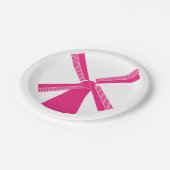 ピンク風車 ペーパープレート (アングル)