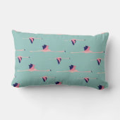 ピンク飛んでいるフラミンゴ枕 ランバークッション (裏面)