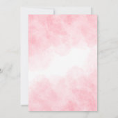 ピンク飛行機クマ赤ちゃんシャワー招待状 招待状 (裏面)