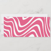 ピンク飛行機チケット誕生日パーティーへの招待 招待状 (裏面)