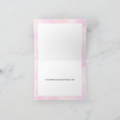 ピンク飛行機テディベアガールサンキューカード 招待状 (内部)