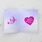 ピンク飛行機バレンタイン シーズンカード (内部)