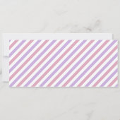 ピンク飛行機搭乗パス誕生日チケット 招待状 (裏面)