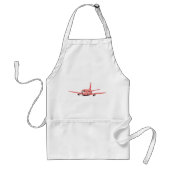ピンク飛行機 スタンダードエプロン (正面)