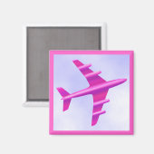 ピンク飛行機 マグネット (正面/裏面)