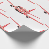 ピンク飛行機 ラッピングペーパー (角)
