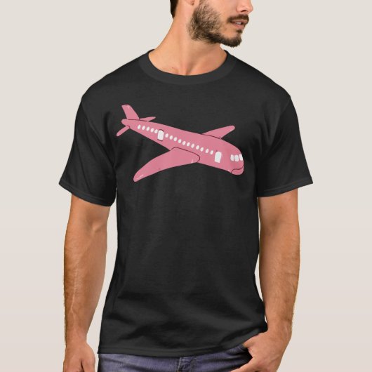 ピンク飛行機 Tシャツ (正面)