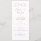 ピンク食べの手で弓を引いた結婚ろう メニュー (正面)