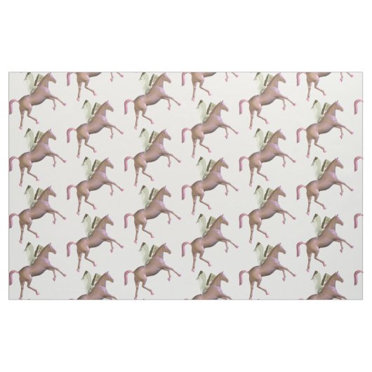 ピンク飼育ペガサス生地 ファブリック (ヤード)