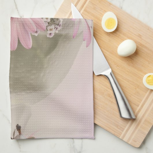 ピンク骨頭腫 キッチンタオル (四つ折り)