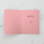 ピンク魅力的のショーフロントとヴィンテージモップ 招待状 (内部)