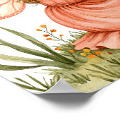 ピンク魅力的の妖精ウッドランドベビーシャワーへようこそ ポスター (角)