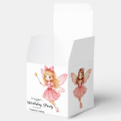 ピンク魅力的の妖精ウッドランド誕生日パーティー フェイバーボックス (オープン)
