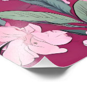 ピンク魅力的の花柄 フォトプリント            (角)