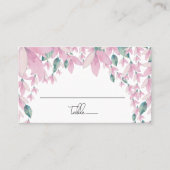 ピンク魅力的の藤のフローラ プレイスカード (正面)